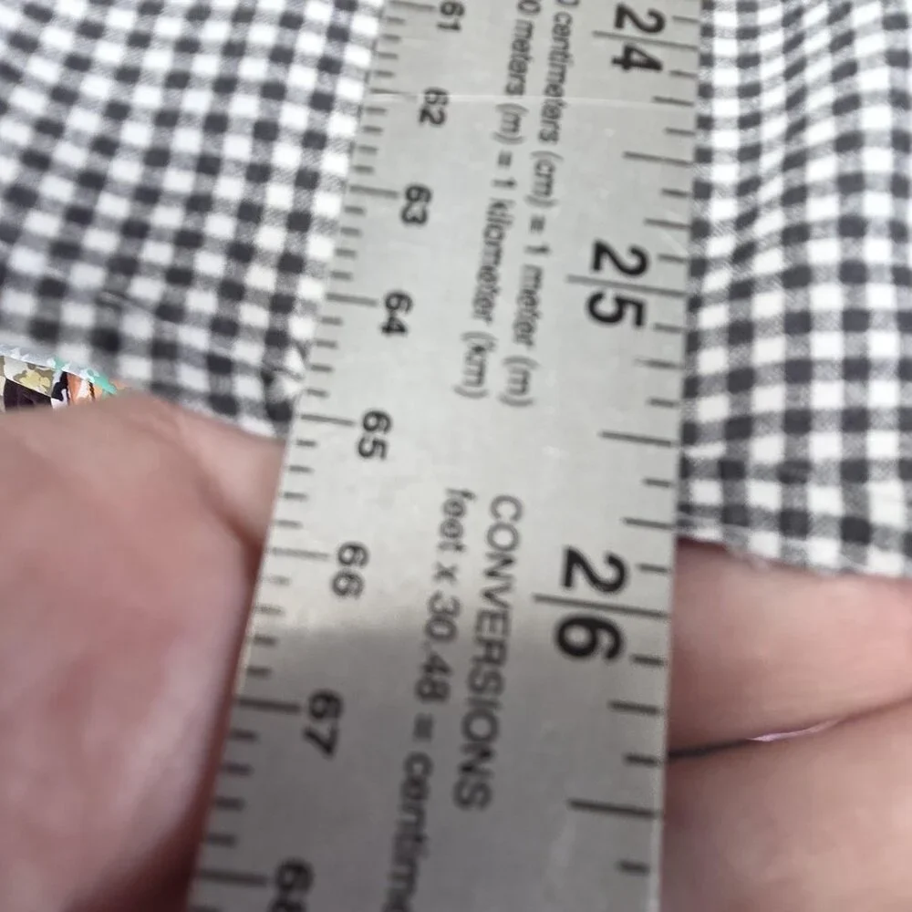 Las Olas Shirt Womens 1X Black Check Button 50s Rock Car Dancers Embroidered Top - Picture 10 of 10